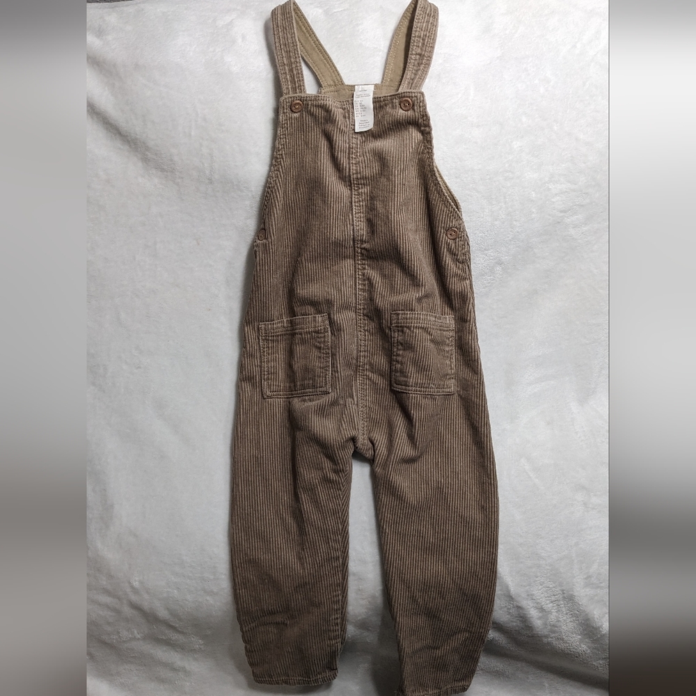 NWOT H&M Tan Courduroy Overalls, Size 4T
